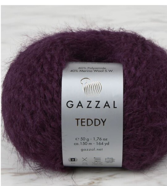 Gazzal Teddy Koyu Mor