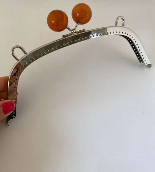 22 cm Metal Çanta Klipsi Gümüş